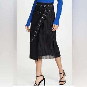 Cinq a sept Black Pleated Skirt
